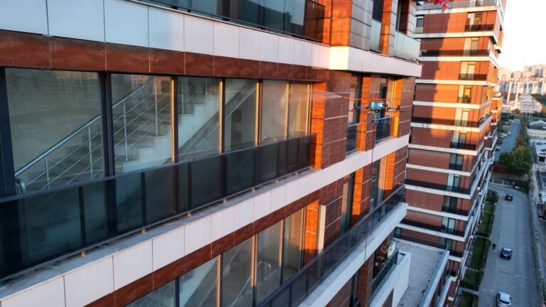 drone ile dış cephe temizliği